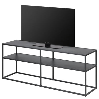 Rack Tv Doble Nivel Rectangular Metal Black