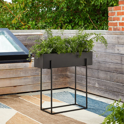 Plant Station Rectangular Alto | Metal BLACK